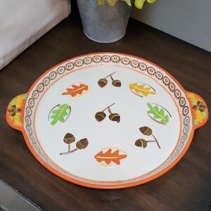 Decorative Autumn Leaf Serving Platter